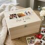Personalised Couples Photo Wooden Keepsake Memory Box Five Sizes, thumbnail 1 of 12