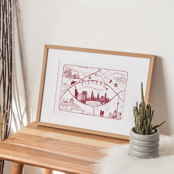 Personalised Hand Drawn Favourite Family Memories Print, 4 of 8