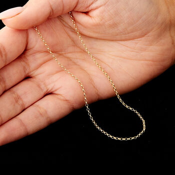 9ct Yellow Gold Medium Belcher Chain – 16in To 20in, 5 of 10