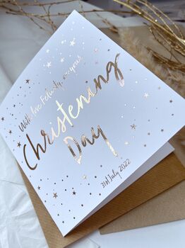 Personalised Christening Day Card | Baptism, Naming Day, 2 of 3