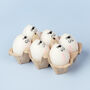G Decor Set Of Six Hoppy Easter Egg Candles White, thumbnail 5 of 6