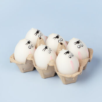 G Decor Set Of Six Hoppy Easter Egg Candles White, 5 of 6