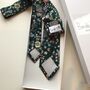 Liberty Tie/Pocket Square/Cuff Link In Dark Green, thumbnail 4 of 8