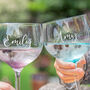 Personalised Set Of Four Coloured Gin Glasses, thumbnail 2 of 5