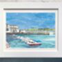 Falmouth Harbour, Cornwall Art, Paper Collage Print, thumbnail 1 of 5