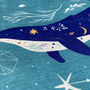 Blue Pillow Cover With Whale And Ursa Major Design, thumbnail 2 of 7