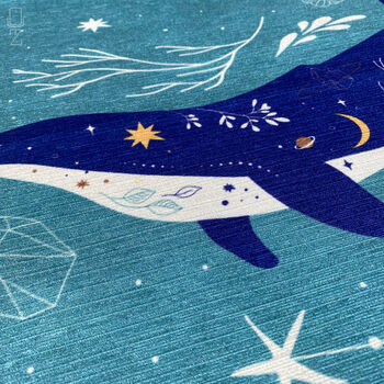 Blue Pillow Cover With Whale And Ursa Major Design, 2 of 7