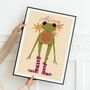 Happiest Frog | Personalised Art Print For Children, thumbnail 1 of 9