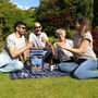 Contemporary Four Person Wine Cooler Bag Denim Blue, thumbnail 3 of 4
