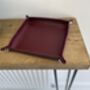 Personalised Burgundy Leather Desk Accessories Tray, thumbnail 6 of 12