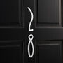 Art Deco Matte Black And Chrome House Door Numbers, thumbnail 3 of 4