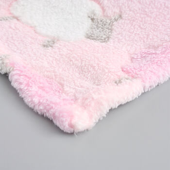 Personalised Baby Sheep Pink Blanket, 4 of 6