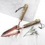 Personalised Luxe Copper Trowel And Fork Set, thumbnail 1 of 10