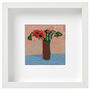 Flowers In Terracotta Vase Framed Knitted Art, thumbnail 2 of 7