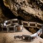 Algarve Engraved Stainless Steel And Walnut Bracelet, thumbnail 5 of 7