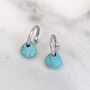 Turquoise Teardrop December Birthstone Earrings, Silver, thumbnail 4 of 6