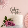 Personalised Script Couples Named Cake Topper, thumbnail 2 of 5