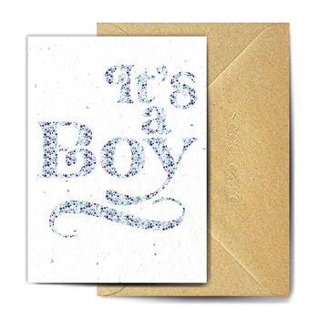 It's A Dotty Boy Plantable Congratulations Card, 2 of 3