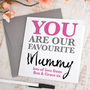 Personalised 'Favourite Mummy' Card, thumbnail 1 of 3