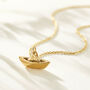 Origami Boat Charm Necklace, thumbnail 1 of 8