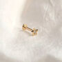 14 Carat Gold Tiny Star Labret Stud Earring, thumbnail 2 of 6