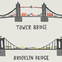 Four Famous Bridges Print, thumbnail 2 of 5
