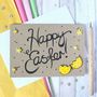 Happy Easter Card, Hand Lettered Card With Easter Eggs, thumbnail 6 of 8