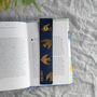 Navy Gold Foil Bird Leather Bookmark, thumbnail 3 of 5