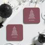 Geo Christmas Tree Coaster Set, thumbnail 2 of 3