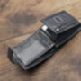 Men's Personalised Luxury Black Leather Wallet Trifold Rfid, thumbnail 5 of 9