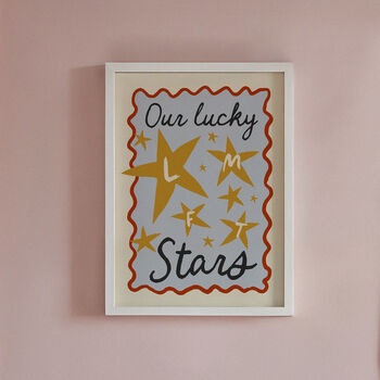 Our Lucky Stars Personalised Family Initials Print, 5 of 10