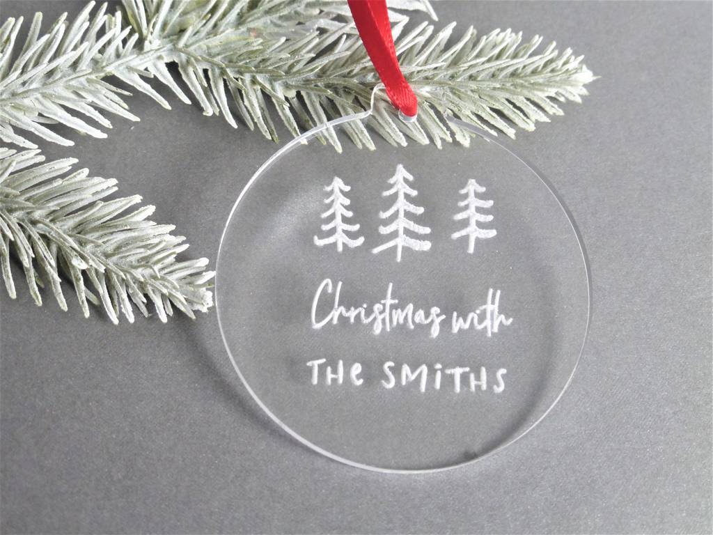 Christmas With The…' Personalised Christmas Bauble, 1 of 2