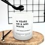 Personalised Anniversary Candle | Wedding Milestone Gift Her Him, thumbnail 1 of 7