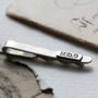 Personalised Silver Initials Tie Slide, thumbnail 2 of 4