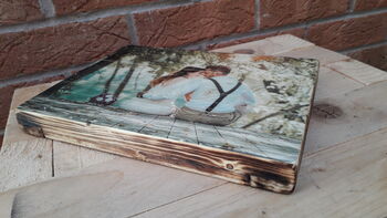 Personalised Wooden Photo With Burnt Edges, 6 of 7