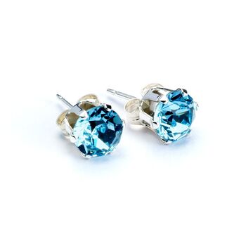 Birthstone Silver Stud Earrings, 2 of 9