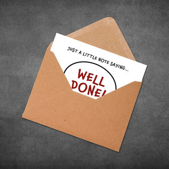 Little Note Saying Well Done Card, 5 of 5