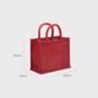 Red Jute Gift Bag With Embroidered Personalisation, thumbnail 3 of 3