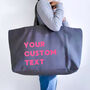 Custom Text Tote Bag, thumbnail 1 of 5