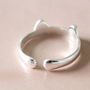 Sterling Silver Little Cat Ring, thumbnail 5 of 6