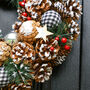 Gingham Glory Christmas Bauble Wreath, thumbnail 8 of 9