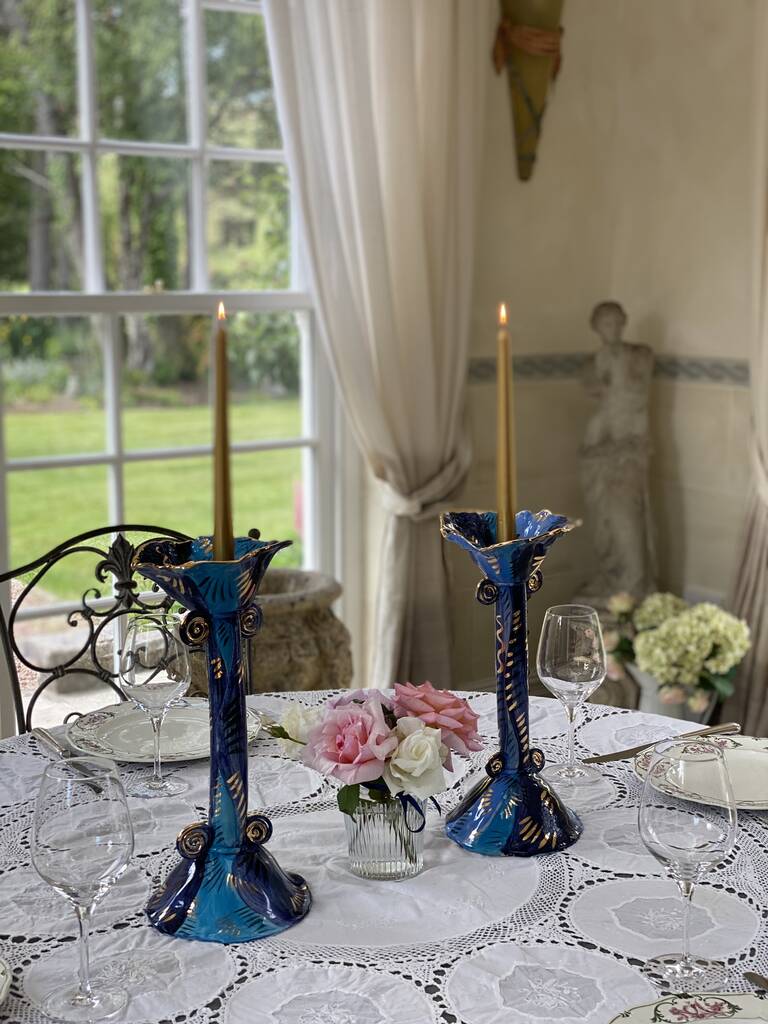 Handmade Ceramic Candlestick By Jane ElmerSmith Ceramic Artist