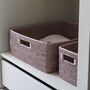 Marbury Taupe Rectangle Rattan Storage Basket, thumbnail 4 of 4