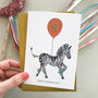 Have A Super Day! Zebra Number Birthday Card, thumbnail 2 of 5
