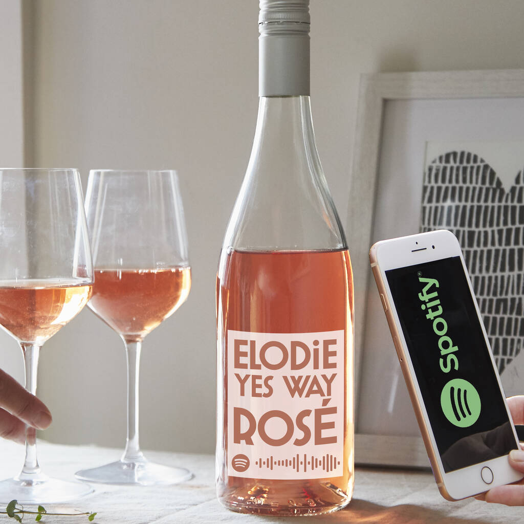 Personalised Rosé Wine With Spotify Playlist, 1 of 6