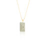 Green And Cream Rectangle Necklace, thumbnail 3 of 6
