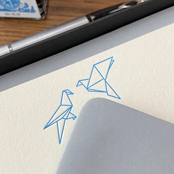 Box Of 'Origami Birds' Letterpress Notecards, 3 of 3