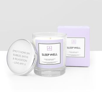 Personalised 'Sleep Well' Scented Candle, 3 of 7