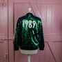 1989 Green Sparkly Sequin Jacket, thumbnail 1 of 6