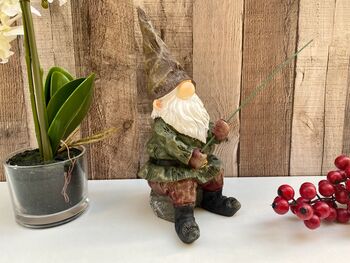 26cm Gnome With Fishing Rod Garden Home Ornament Figurine Fisherman Gift, 3 of 9
